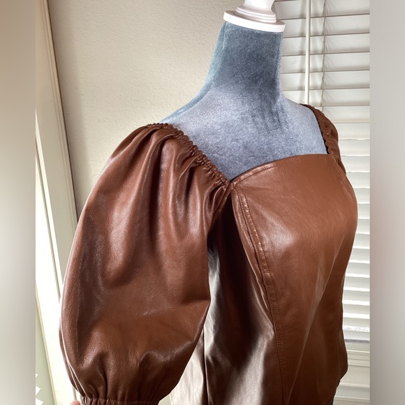 Marc New York Vegan Leather Top Size M - Picture 5 of 9
